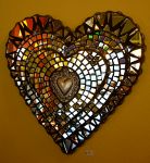 Mirrored mosaic heart